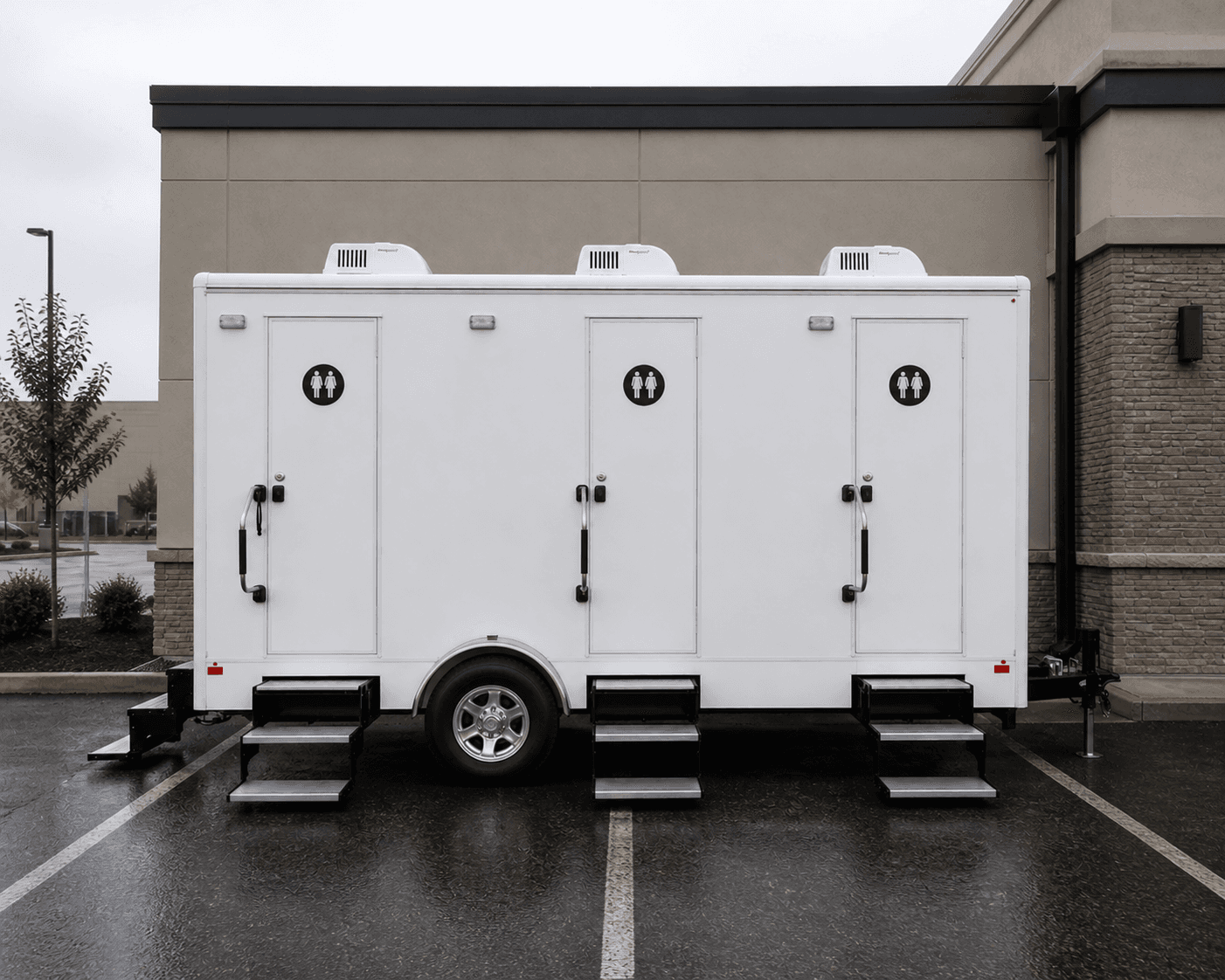 5 Stall Restroom Trailer